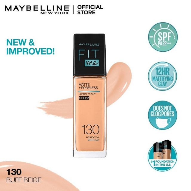 Maybelline NY Fit Me Matte + Poreless Liquid Foundation