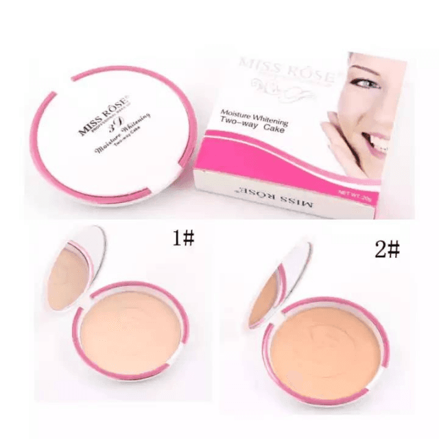 MISS ROSE 3D Contour Moisture Whiteing Two-way Pressed Powde
