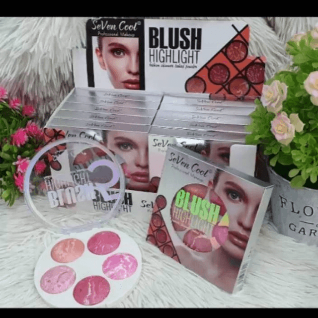 Seven Cool 5 in 1 Professional Terracotta Blush On Palette K