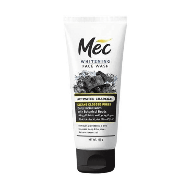 Mec Whitening Activated Charcoal Facewash