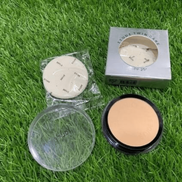 Etude Twin Cake Compact Powder With Puff-